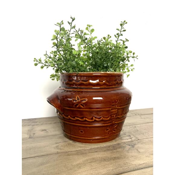 Vintage Marcrest Stoneware Bean Pot Crock - Picture 4 of 9